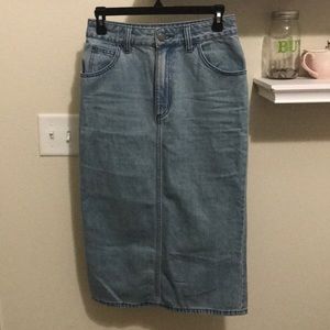 High waisted Jean Skirt
